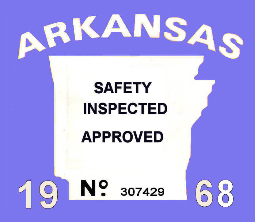 (image for) 1968 Arkansas safety check inspection sticker